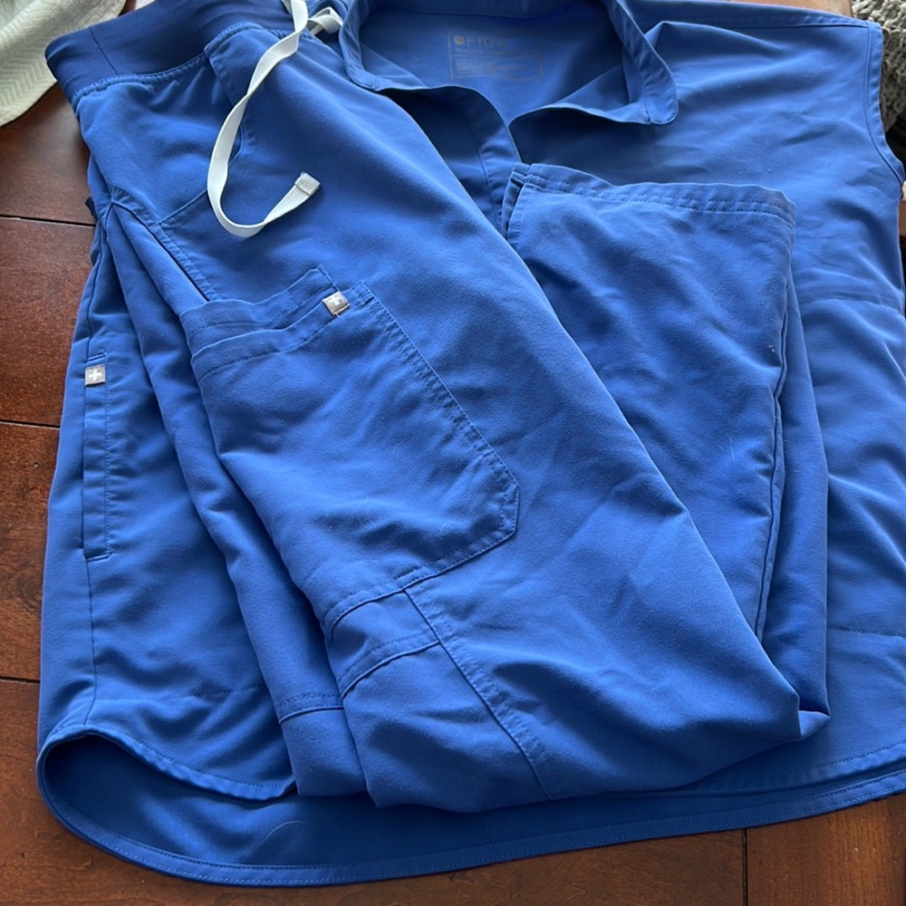 Figs scrubs set Denim color